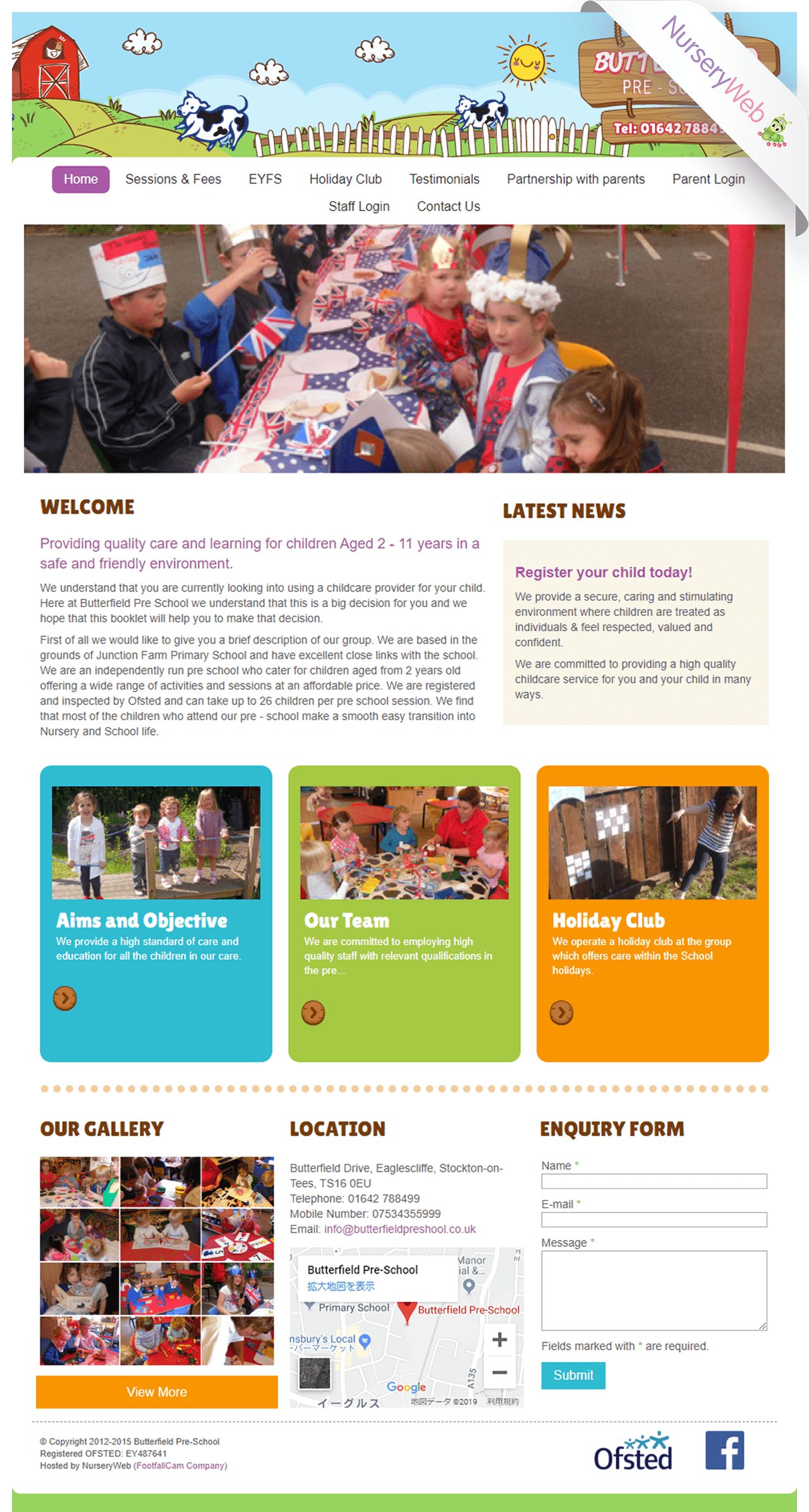 Sample Portfolio of Nurseries Website Design | NurseryWeb