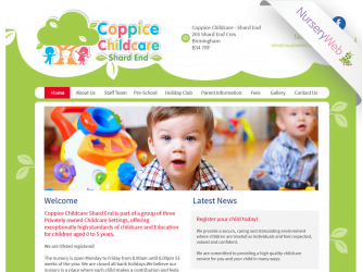 NurseryWeb - Coppice Childcare Shard End Website Design