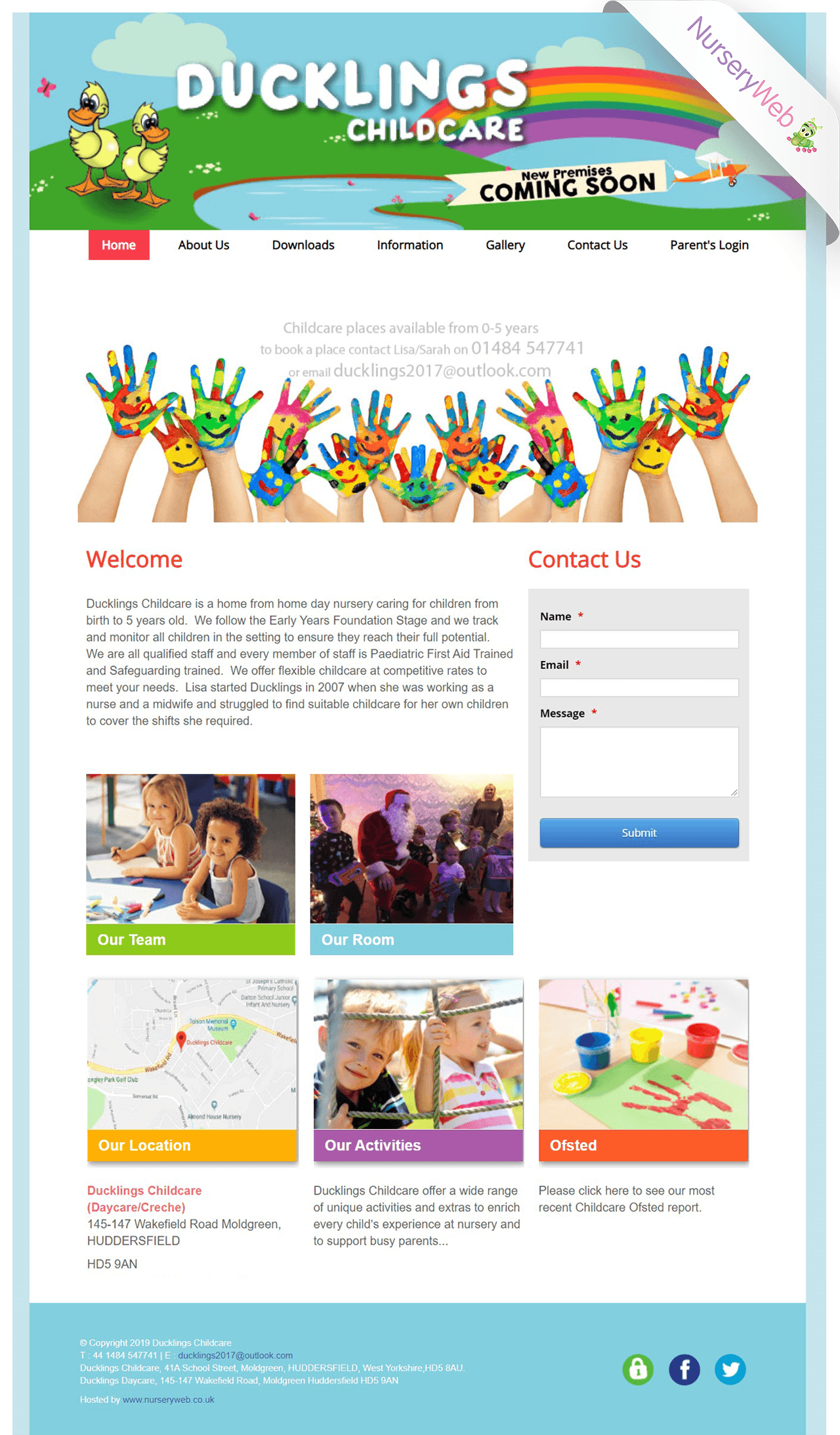 Sample Portfolio of Nurseries Website Design | NurseryWeb