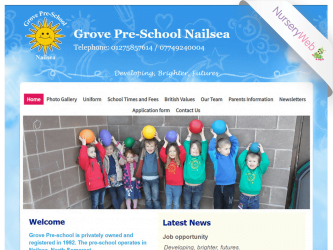 NurseryWeb - Grove Pre-School Nailsea Website Design