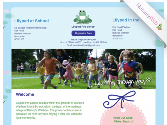 NurseryWeb - Lilypad Pre-School Website Design