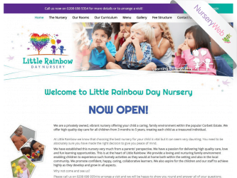 NurseryWeb - Little Rainbow Day Nursery Website Design