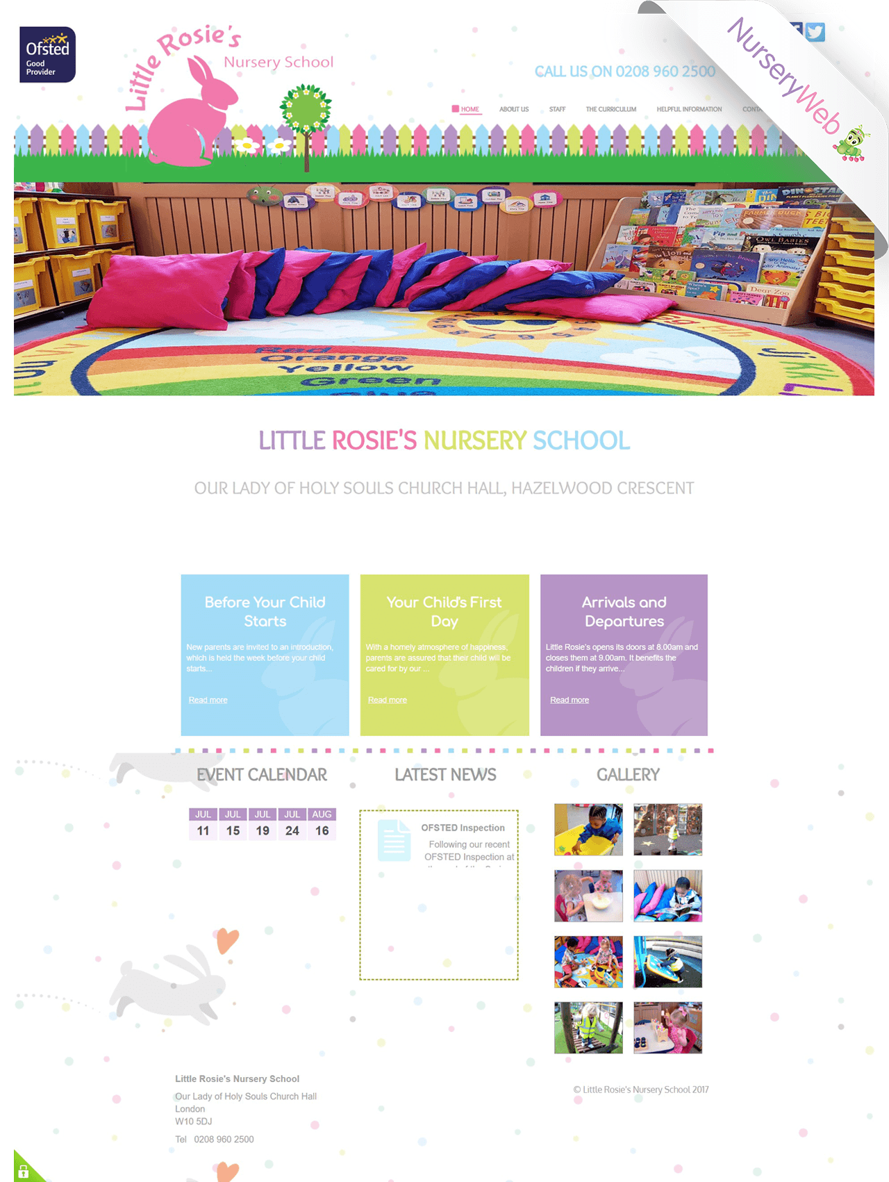 Sample Portfolio of Nurseries Website Design | NurseryWeb