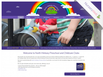 NurseryWeb - North Hinksey & Childcare Clubs Website Design