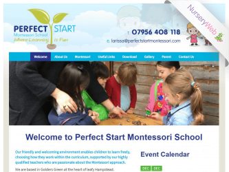 NurseryWeb - Perfect Start Montessori School Website Design