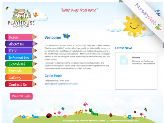 NurseryWeb - Playhouse Montessori Website Design