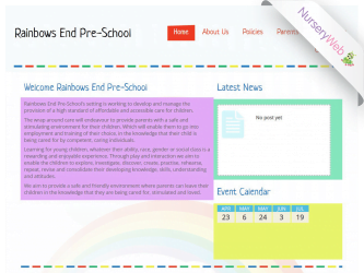 NurseryWeb - Rainbow End Pre-School Website Design