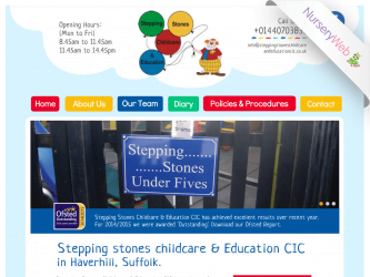 NurseryWeb - Stepping Stones Childcare & Education CIC Website Design