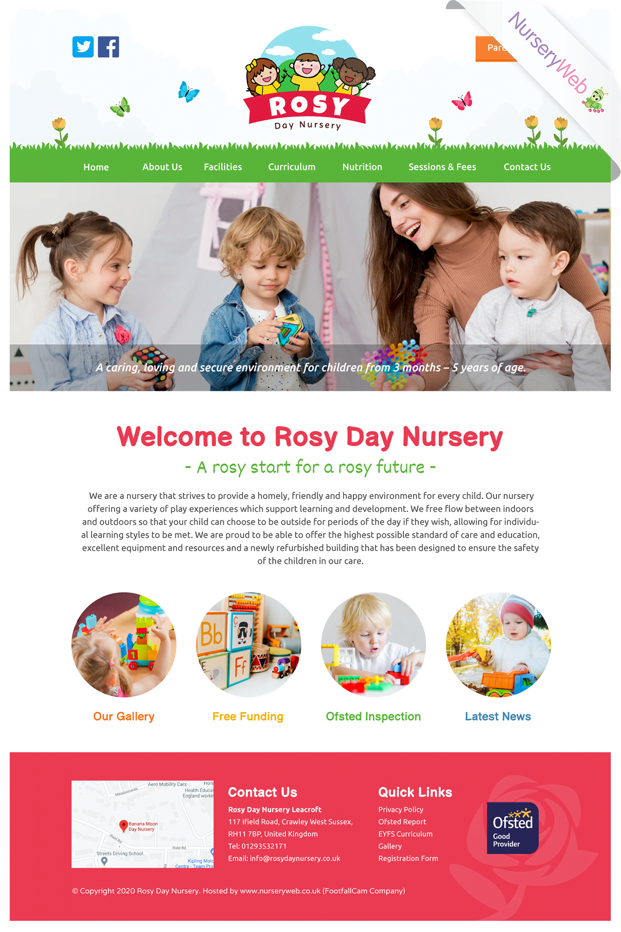 Sample Portfolio of Nurseries Website Design | NurseryWeb